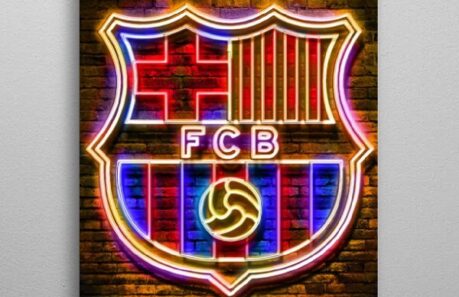 neón escudo fútbol club barcelona