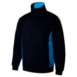 sudadera bicolor media cremallera velilla 105704