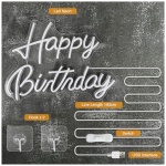 Arrinew Letrero Neon Cartel Luminoso LED Happy Birthday Luz de Neon Blanco Calido Decoracion de Fiesta de Cumpleanos 0 0