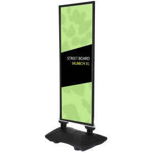 Cashdisplay Caballete de Acera Publicitario Exterior Expositor Publicitario con Base Rellenable Negro 0