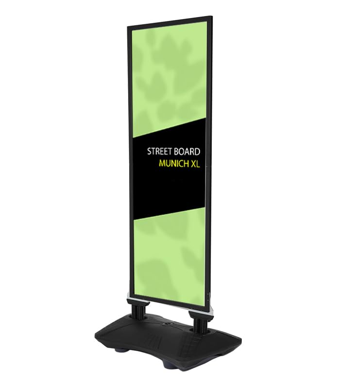 Cashdisplay Caballete de Acera Publicitario Exterior Expositor Publicitario con Base Rellenable Negro 0