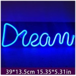 Creperture Letrero de Neon de Ensueno 39 x 135 cm Personalizado Letrero de Neon Luminoso LED para Pared Luces Nocturnas Alimentadas por USB Decoracion para Dormitorio Bar Boda Fiesta Azul 0 0