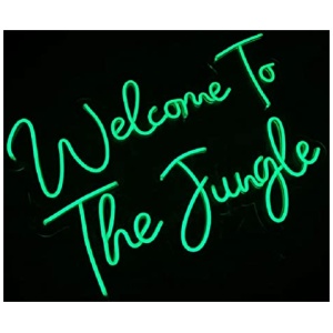 Custom LED Neon Signs Welcome to the jungle Neon Sign Green LED Neon Lights for Home Room Lamp Wall Hanging Decoration LightingW50cm 0 0