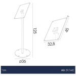 Danieli Store Expositor Publicitario de Pie de Metacrilato Transparente Soporte para Carteles A3 con Cierre Magnetico Orientable en Horizontal y Vertical Soporte Porta Menu de Exterior 0 1