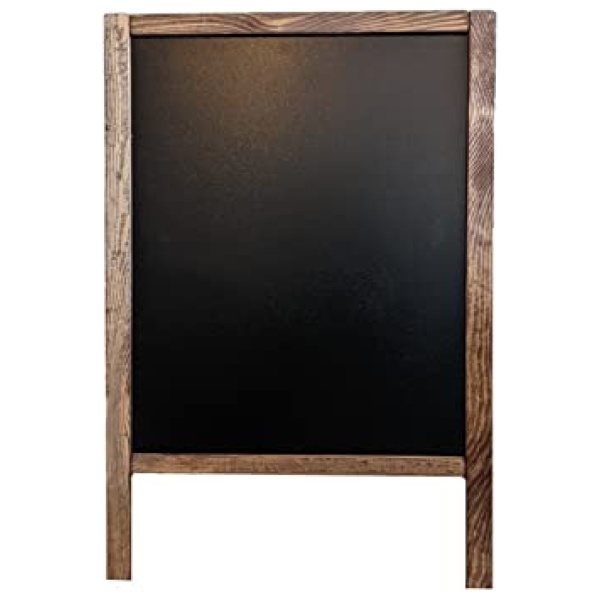 FKL DESIGN Home Deco 3 tamanos Tapon para clientes expositor publicitario de pie pizarra publicitaria de pie tapon para clientes marco de madera negro pizarra publicitaria pizarra XS 90 x 51 cm 0 0