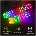 Gaming Zone Letreros de neon juegos LED de colores paredes de neon decorados con letras letreros de neon salas de juegos areas de juego agujeros para hombres regalos para jugadores ninos hombres 0 3