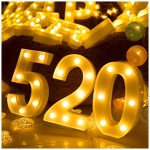 HONPHIER Numeros LED Letras Luminosas Decorativas DecoracioN Luminosa Hogar Lampara LED con numero 0 a 9 para decoracion de Fiestas de cumpleanos o Bodas 5 0 1