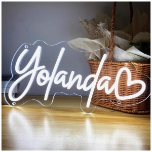 Haisic Letrero Neon Personalizado Neon Nombre Logo Luz Led Personalizado para Decoracion de la pared Dormitorio Boda Fiesta Cumpleanos Regalos Bar Negocio 40 150 cm 0 0