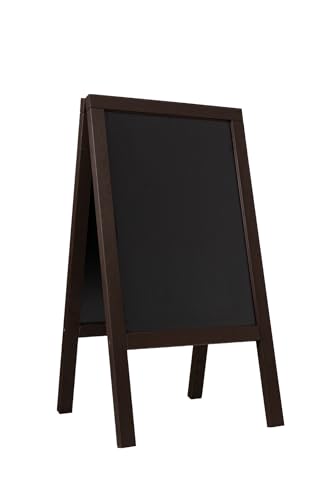 IL SETTE Expositor publicitario para restaurantes cafeterias bares y otras tiendas tope de clientes pizarra de tiza Resistente a la intemperie 122 x 65 cm 20 kg marron oscuro 0 3