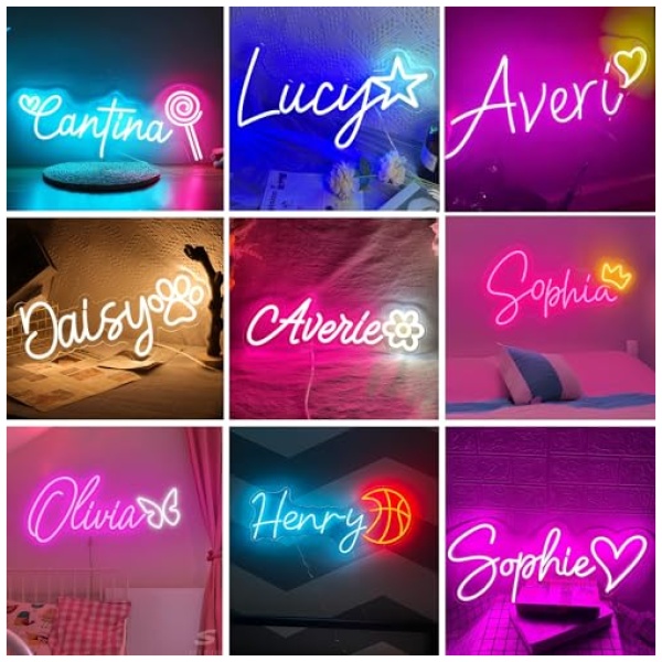 JEMESI Letreros de Neon LED Personalizados Letrero Luminoso Neon Pared para Decoracion de Pared Bodas Comercios Negocios Bares Restaurantes y Fiestas Neon Signos de Luz 0 1