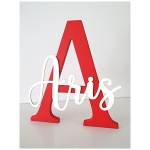 LETRAS DECORATIVAS GRANDES INICIALES CON NOMBRE ALTURA 30CM 0 1