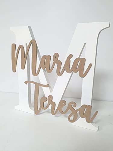 LETRAS DECORATIVAS GRANDES INICIALES CON NOMBRE ALTURA 30CM 0 3