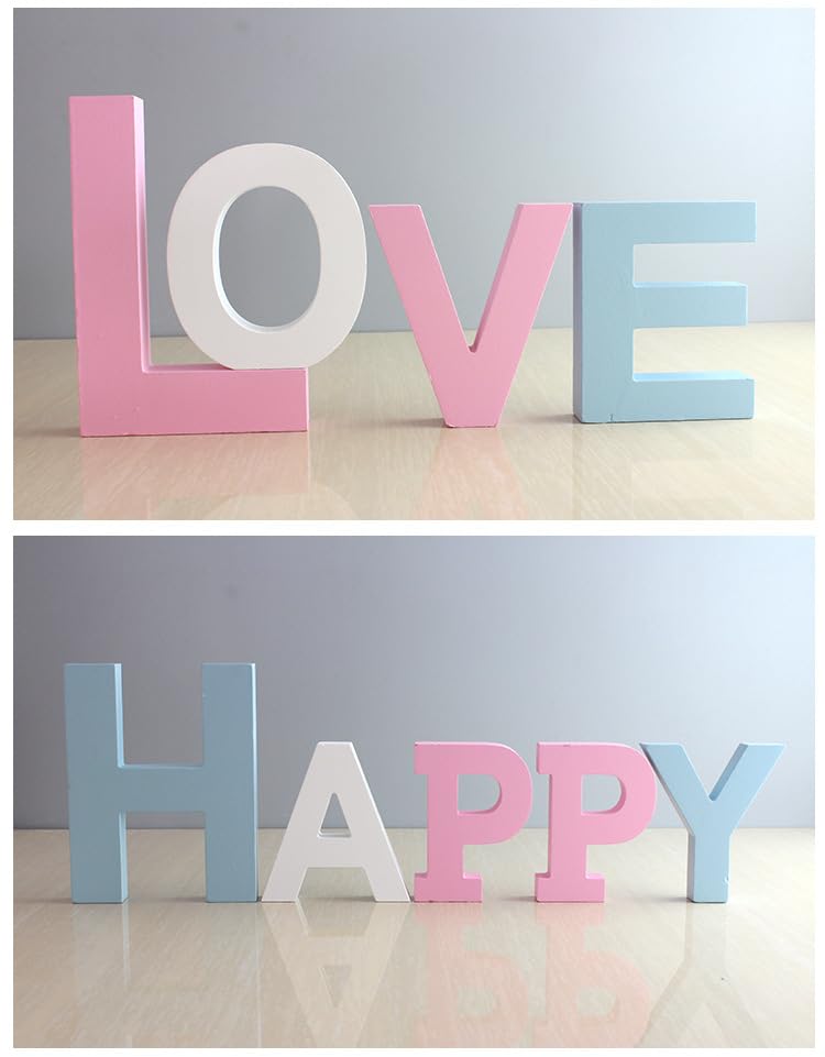 Letras de madera madera de 26 letras grandes blancas decoracion de letras de madera natural ligera para fiestas y decoraciones del proyecto bricolaje en paredes familiares A 0 2