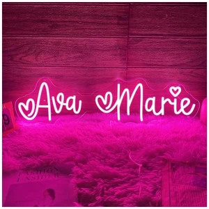 Letrero De Neon Personalizado Para Decoracion De Pared LED Neon Personalizable Para Fiestas De Cumpleanos Bodas Tiendas Bares Letreros Luminosos Lampara Personalizada Regalos 26 150cm1 3 lineas 0 0