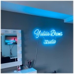 Letrero Neon Personalizado Haisic LED Nombre Letras Luces Neon Personalizadas Profesional Brillo Ajustable para la Decoracion de Cuarto Paredes Boda Fiesta Cumpleanos Bar Negocio 40 150 cm 0 1