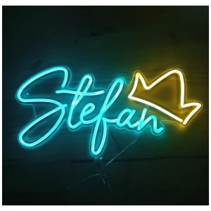 Letrero de neon led personalizado cartel personalizable con nombre Regalo Fiesta de cumpleanos Santo Bautizo Boda Dormitorio Tienda Nombre Logo Celebracion decoracion 0 1