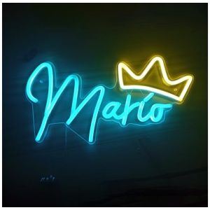 Letrero de neon led personalizado cartel personalizable con nombre Regalo Fiesta de cumpleanos Santo Bautizo Boda Dormitorio Tienda Nombre Logo Celebracion decoracion 0 2