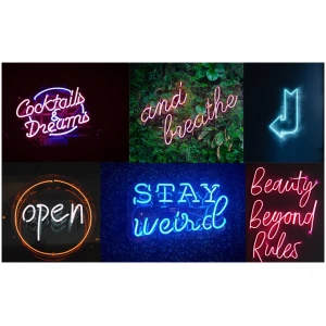 Letreros de neon personalizados para decoracion de pared letrero LED para negocios para dormitorio opcional de 25 a 152 centimetro m 0 0