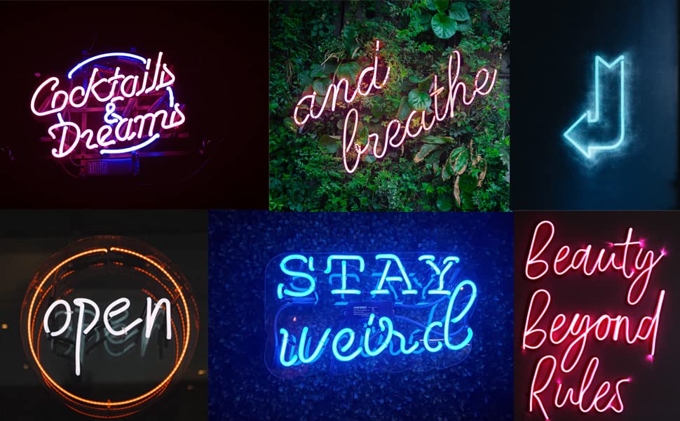 Letreros de neon personalizados para decoracion de pared letrero LED para negocios para dormitorio opcional de 25 a 152 centimetro m 0 0