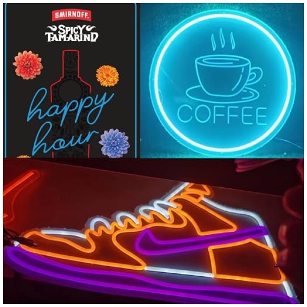 Letreros de neon personalizados para decoracion de pared letrero LED para negocios para dormitorio opcional de 25 a 152 centimetro m 0 1