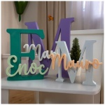 Mpzonline Letra con nombre personalizada decorativa mesas dulces comuniones decoracion habitacion letrero identificacion 0 1