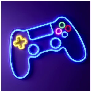 NELUX Mando Gaming Neon LED Gamer Decoracion Habitacion Luces Neon Pared Gaming Decoracion Letrero Neon Gamer Habitacion Juvenil Luz Cartel Luminoso Decorar Setup Conexion USB con Regulador 0 0