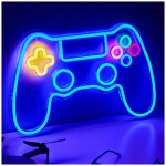 NELUX Mando Gaming Neon LED Gamer Decoracion Habitacion Luces Neon Pared Gaming Decoracion Letrero Neon Gamer Habitacion Juvenil Luz Cartel Luminoso Decorar Setup Conexion USB con Regulador 0