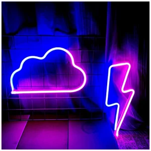 NIWWIN Neon Senal de rayoLuces de atmosferaLuces decorativas de sala de juegos fuente de alimentacion de bateria USB 3AA adecuada para habitaciones infantiles bares fiestas bodas etc 0 1