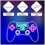 Neon GamingLampara LED Game Controller Neon Sign para Decoracion de Habitacion Gamer Luz LED Fria Segura y Duradera Perfecto para Ninos Jovenes y Adultos Apasionados por los Videojuegos 0 2