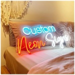 Neon Personalizado JEMESI Letras de Neon Personalizadas Personalizable Brillo Ajustable LED Nombre Neon Signo para Bodas Comercios Negocios Bares Restaurantes y Fiestas 26cm 130cm 0