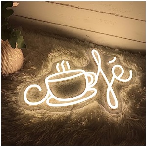 Neon mural de cafe 40 x 268 cm letra luminosa letrero decoracion de neon personalizable amor neon led para fiestas boda regalo de cumpleanos solicitud de boda de San Valentin 0 0