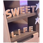 NivellPublicitari Letras Decorativas Letras Madera en PVC Letras Pared Letras Nombres Nombre Personalizado Texto Personalizado 6 x 8 cm Perfil Blanco 0