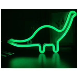 Nordstylee Luces de dinosaurio neon luces de noche LED decoracion para ninos pared fiesta de cumpleanos Navidad decoracion de habitaciones green Dinosaur 0 0