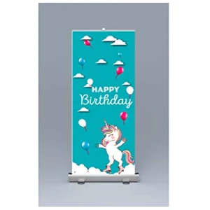 Oedim Roll up Happy Birthday 85x200cm Impresion Incluida Maxima Calidad de Impresion Anti Curbing antibalanceo Rollup expositor publicitario enrrollable 0 2