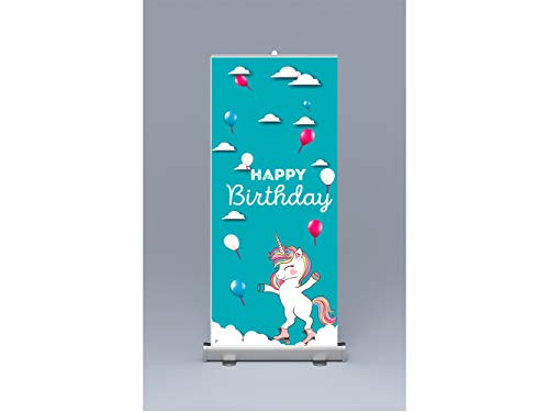 Oedim Roll up Happy Birthday 85x200cm Impresion Incluida Maxima Calidad de Impresion Anti Curbing antibalanceo Rollup expositor publicitario enrrollable 0 2