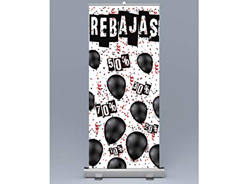 Oedim Roll up Rebajas 85x200cm Maxima Calidad de Impresion Anti Curbing antibalanceo Rollup expositor publicitario enrrollable 0 1