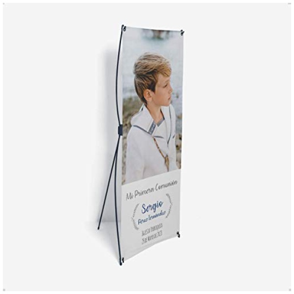 Onepersonal Photocall Personalizado comunion nino con Estructura Xbanner de Lona Personalizable para anadir foto y texto Diseno minimalista Decoracion Comuniones Personalizada 0 0