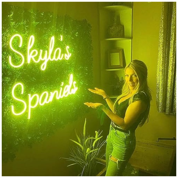 Personalizado letrero de neon luminoso LED para pared Letrero de luces de neon grande personalizado para boda Fiesta de cumpleanos Bar Cuarto Decoracion hogarena 40 145 cm 1 3 lineas 0 2