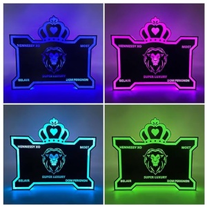 Presentador Led Luminoso De Mano Letrero Personalizado Letras Y NuMeros Intercambiables Luz Led Colorida 0 0