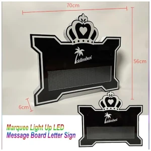 Presentador Led Luminoso De Mano Letrero Personalizado Letras Y NuMeros Intercambiables Luz Led Colorida 0 2