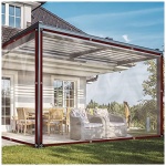 QOFLY 3 x 6 Lona Impermeable Transparente con Ojales Lona Transparente para Exteriores jardin Lona de Tienda de campana para Exteriores Resistent 0