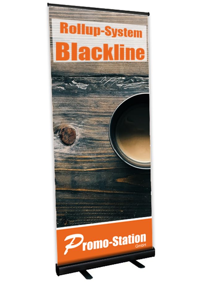 Roll Up Blackline Pantalla enrollable 100 x 200 cm incluye cartel diseno de pancarta con impresion incluida de aluminio por una cara incluye bolsa de transporte 0 3