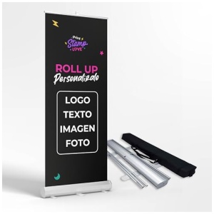 Roll Up Personalizado Estructura Photocall con Pancarta Personalizada Medidas 85x205cm Cartel Personalizado Banner Personalizado para Promociones Empresas y Negocios Anade Fotos y Textos 0 4