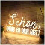 Sinmoe Letrero de Neon LED Dass Es Dich Gibt Regalos de Letreros Luminoso USB Senale Luminosa de Letra para Decoracion de Paredes Boda Navidad Fiesta de Cumpleanos Dormitorio Habitacion Bar 5V 0