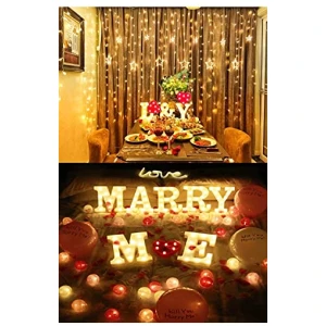 Tiardey Luces de Letras con Forma de simbolo LED lamparas de Mesa de plastico con Forma de Alfabeto Fiesta de Cumpleaos Boda decoracion para Colgar en la Pared del hogar Todos los dias P 0 3