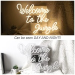 Welcome to the Jungle Letra de neon blanco neon signo LED cartel palabra luz de neon para decoracion de pared USB Letra luminosa para jardin entrada de casa porche fiesta regalo 0 2