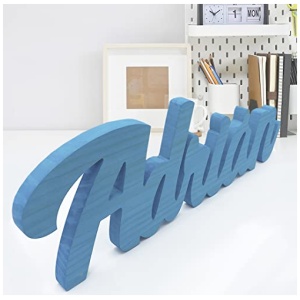 Wood Expression Letras Decorativas para Nombres de Madera Maciza Natural para decoracion hogar decoracion habitacion para comuniones Eventos Bodas Nombres de 3 Letras 0 1