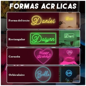 YGEQWK Letrero Neon Personalizado Letrero Luminoso Neon Pared Cartel Luminoso LED Personalizado para Dormitorios Fiestas de Cumpleanos Luz Decoracion Hogarena Decoracion de Pared 0 2