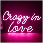 ineonlife Crazy In Love Letreros De Neon LED Letrero De Neon Para Decoracion De Pared De Dormitorio 17 x10 Art Night Light Pink Neon Wall Lights Para Nina Regalo Aniversario Fiesta Del Dia 0