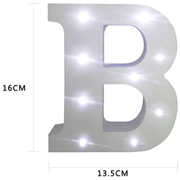 letras madera Letras Led Letras Luminosas Decorativas Letras Alphabet Light Luces De Espejo Del Alfabeto A Z con Luces de LED para Decoracion de DIY FIESTA Dormitorio Decoracion de Navidad Letra B 0 0